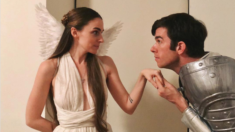 John Mulaney and Annamarie Tendler in Halloween costumes