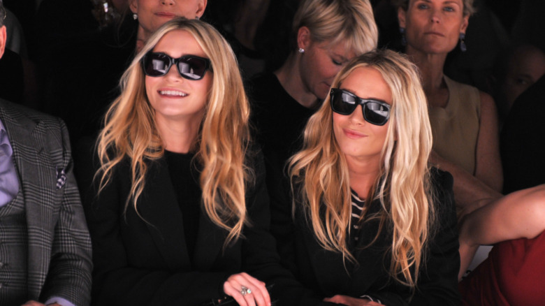 Mary-Kate and Ashley Olsen at Mercedes-Benz Fashion Week 2012