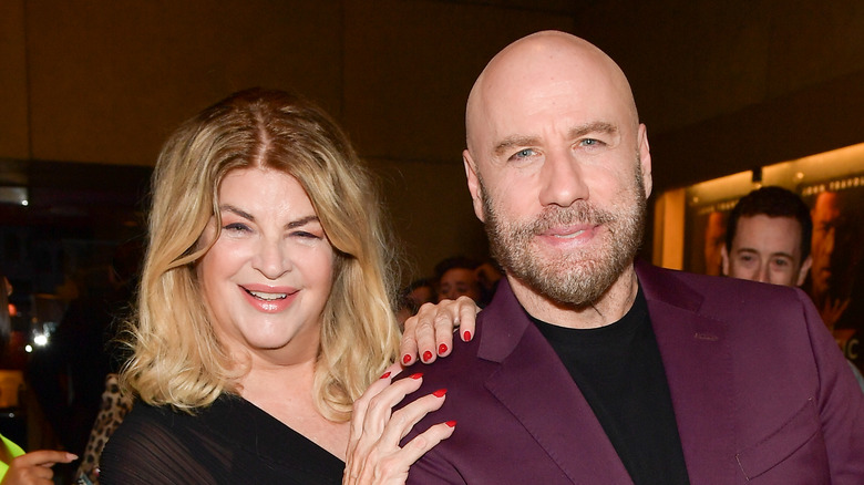 Kirstie Alley and John Travolta at a movie premiere