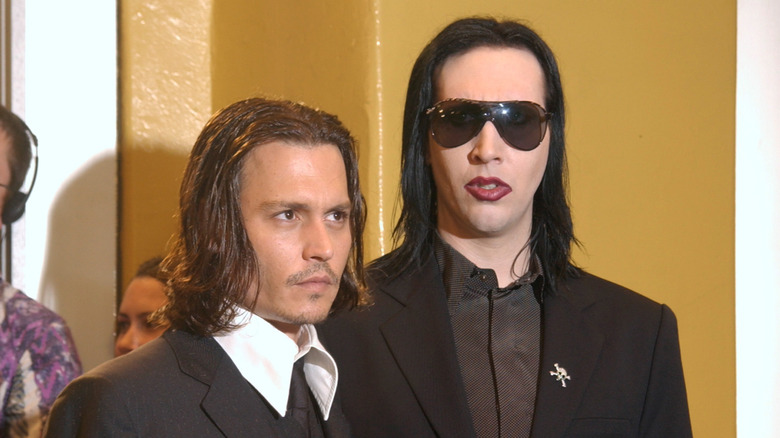 Johnny Depp and Marilyn Manson in 2001