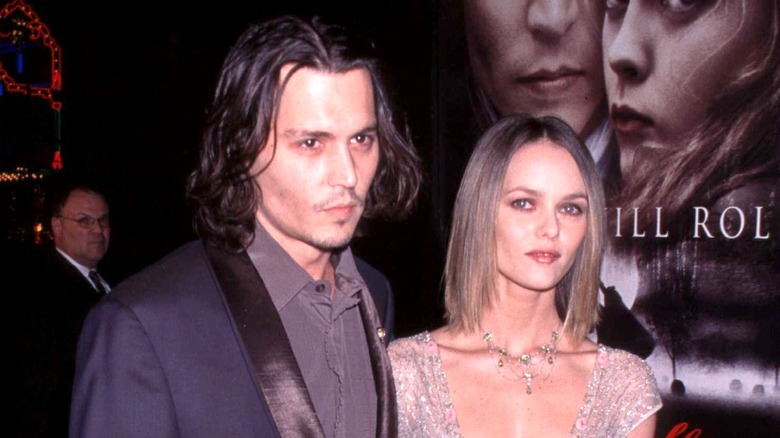 Johnny Depp and Vanessa Paradis at an event 