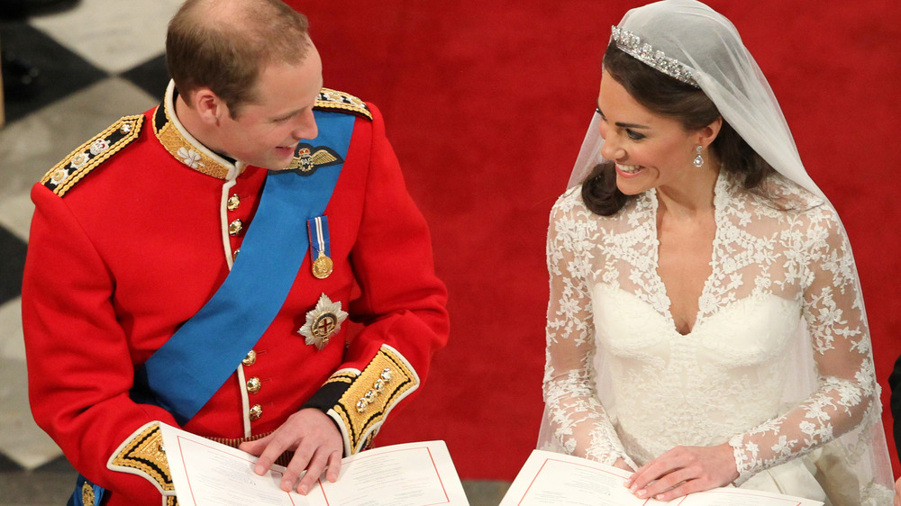 Prince William and Kate Middleton at wedding