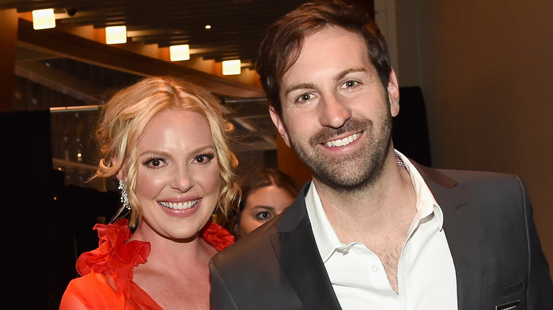 Katherine Heigl, Josh Kelley, both smiling