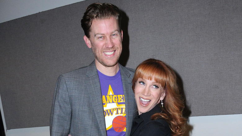 Kathy Griffin and Randy Bick pose 