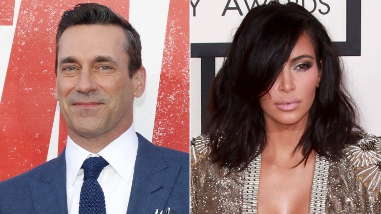 John Hamm and Kim Kardashian side by side photo