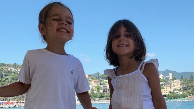 Reign Disick and Penelope Disick smiling
