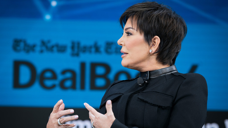 Kris Jenner speaking at a New York Times event 