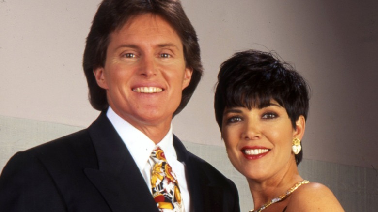 Bruce Jenner and Kris Jenner posing