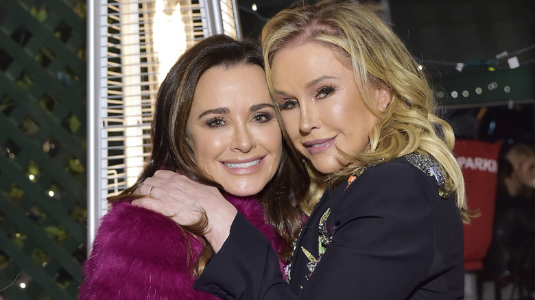 Kyle Richards and Kathy Hilton hugging