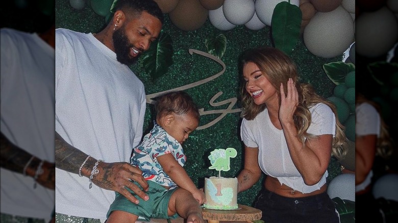 Odell Beckham Jr. and Lauren Wood with son Zydn