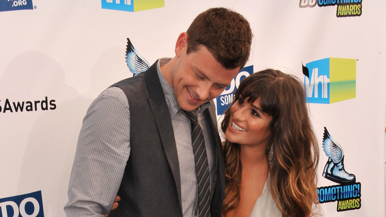 Cory Monteith and Lea Michele on the red carpet