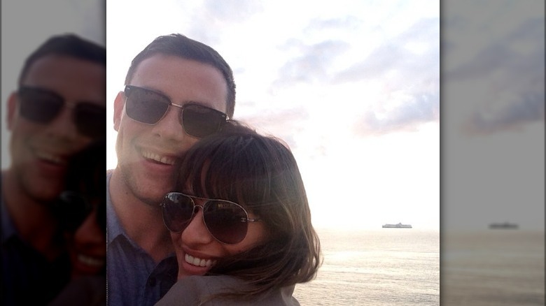 Cory Monteith and Lea Michele in a selfie