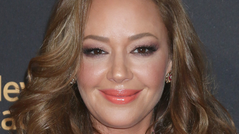 Leah Remini poses Emmy Awards