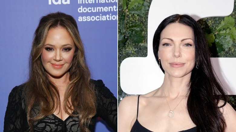 Leah Remini and Laura Prepon split image