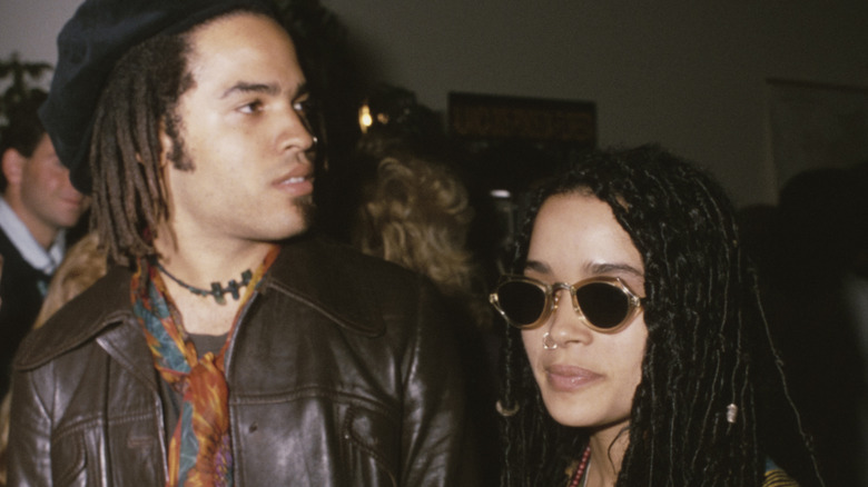 Lenny Kravitz and Lisa Bonet hanging out in 1987