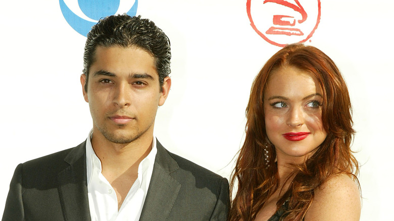 Wilmer Valderrama and Lindsay Lohan on the red carpet in 2004