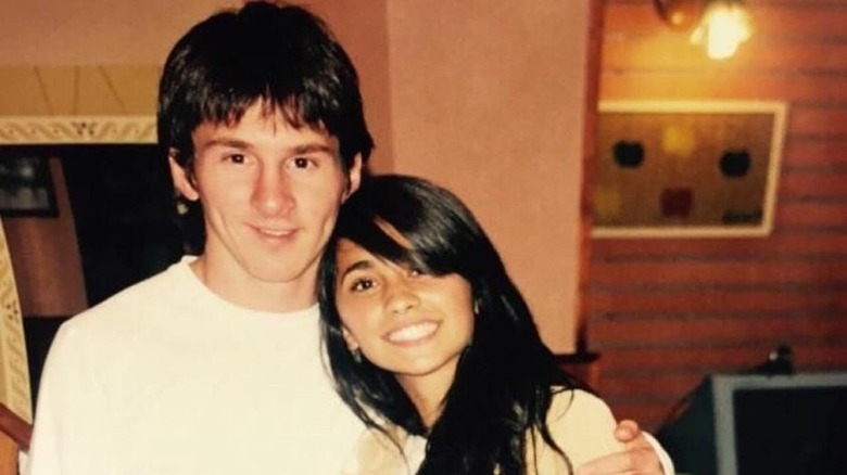 Antonela Roccuzzo and Lionel Messi on Instagram