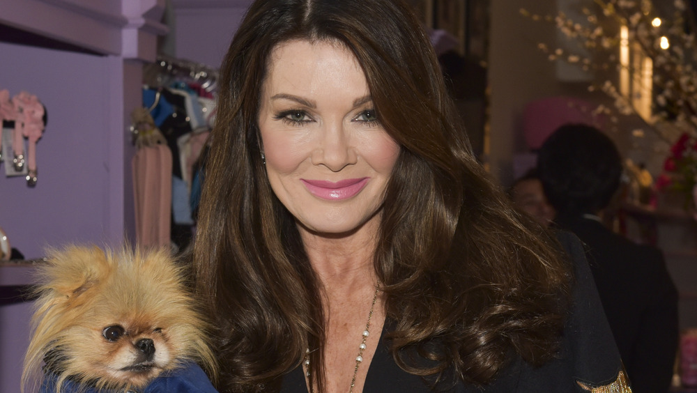 Lisa Vanderpump with dog Giggy 