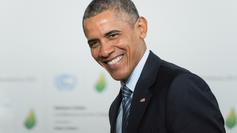 Barack Obama laughing