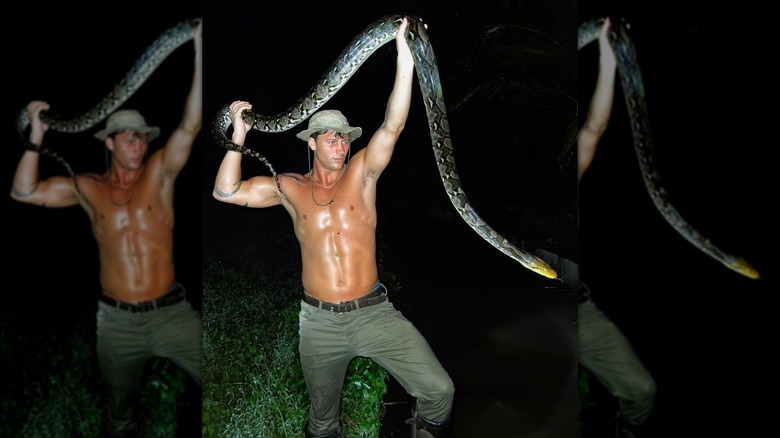 Rob Rausch with a snake