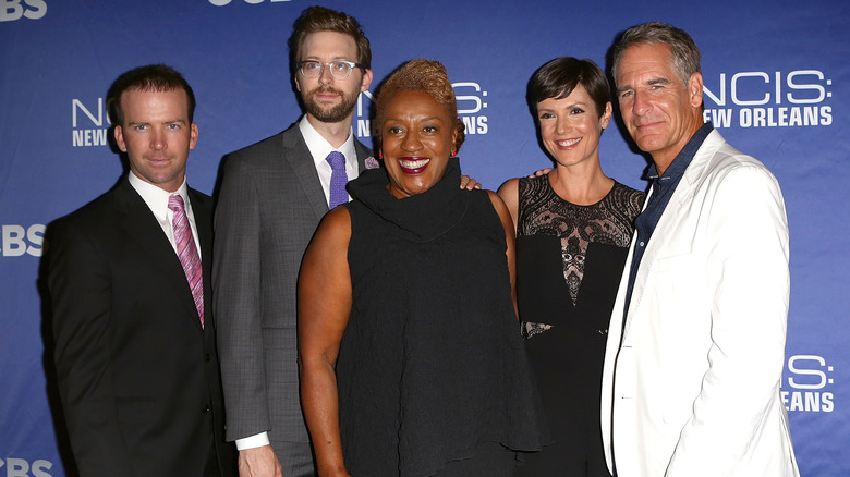 NCIS: New Orleans cast posing red carpet