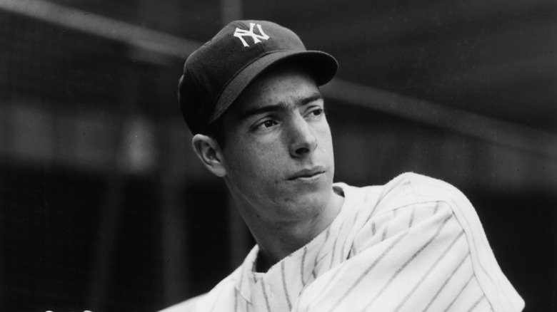 Joe DiMaggio playing baseball