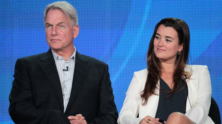 Mark Harmon and Cote de Pablo at press event