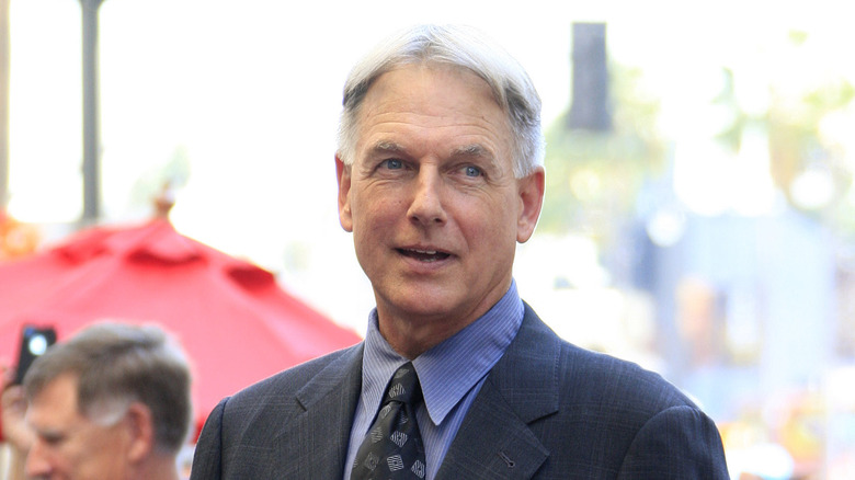 Mark Harmon with a neutral expression