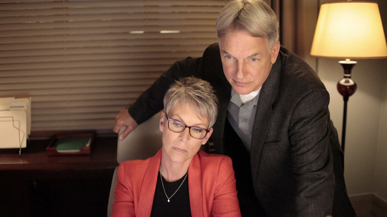 Jamie Lee Curtis and Mark Harmon on NCIS