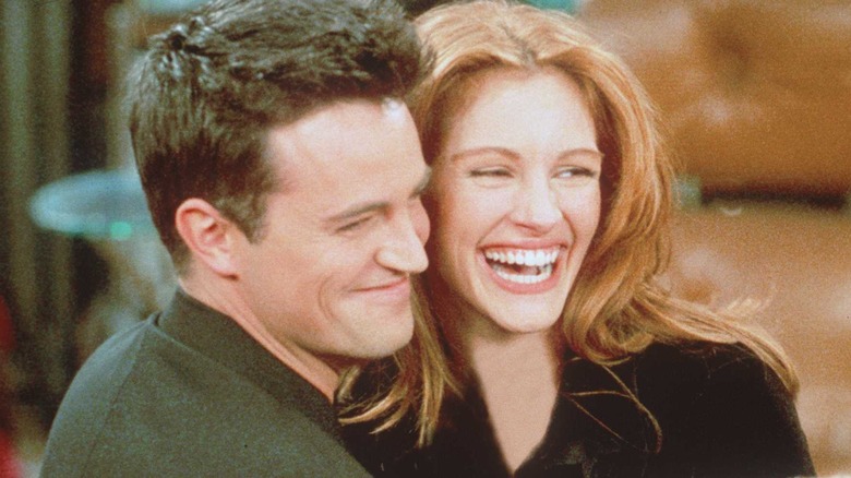 Matthew Perry and Julia Roberts laughing