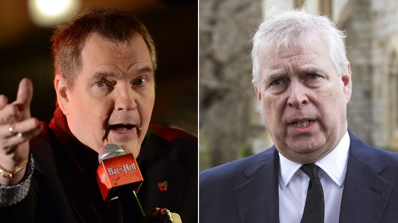 Meat Loaf and Prince Andrew side-by-side