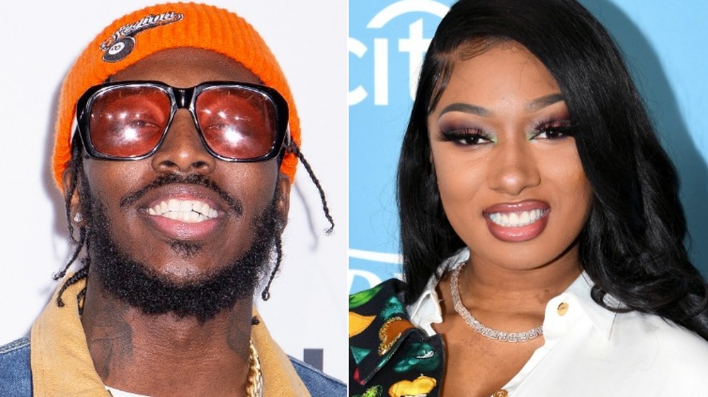 side by side photos of Pardison Fontaine and Megan Thee Stallion