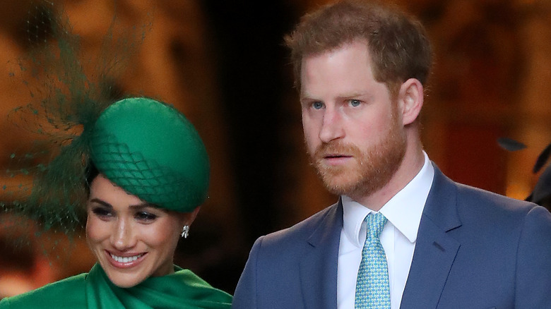 Prince Harry and Meghan Markle, Duke and Duchess of Sussex, at Commonwealth Day Service 2020