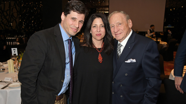 Max, Michelle Kholos, and Mel Brooks posing