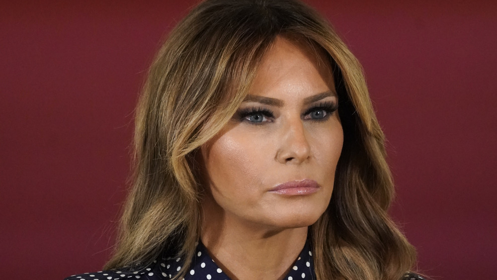 Melania Trump staring