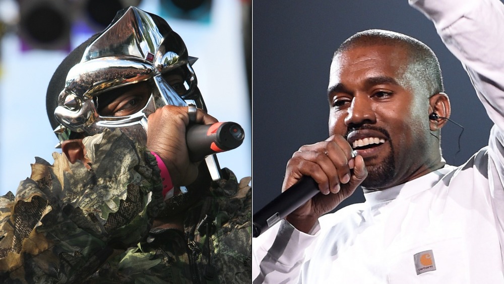 MF DOOM and Kanye West performing 