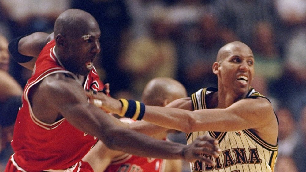 Michael Jordan and Reggie Miller