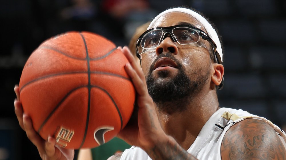 Marcus Jordan #5 of the UCF Knights shoots a freethrow against the UAB Blazers during the Quarterfinals of the 2012 CUSA men's basketball tournament