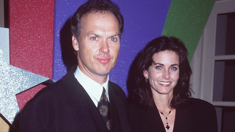 Courteney Cox and Michael Keaton smiling