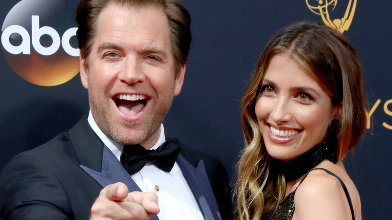 Michael Weatherly and Bojana Jankovic smiling