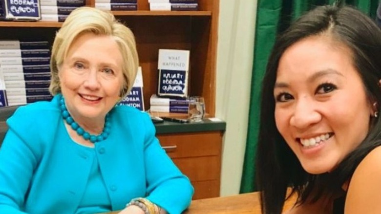 Hilllary Clinton and Michelle Kwan book signing