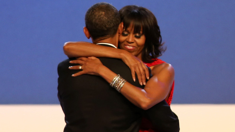 Barack and Michelle Obama dancing