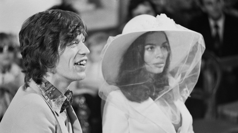 Mick and Bianca Jagger at their wedding in 1971.