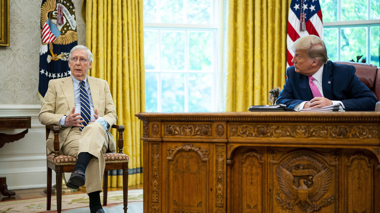 Mitch McConnell and Donald Trump in the Oval Office