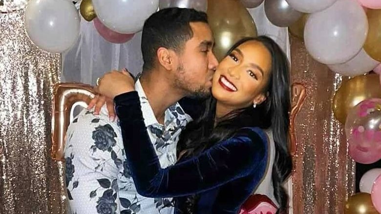 Pedro kisses Chantel on the cheek