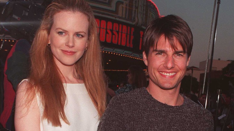 Tom Cruise and Nicole Kidman smiling  