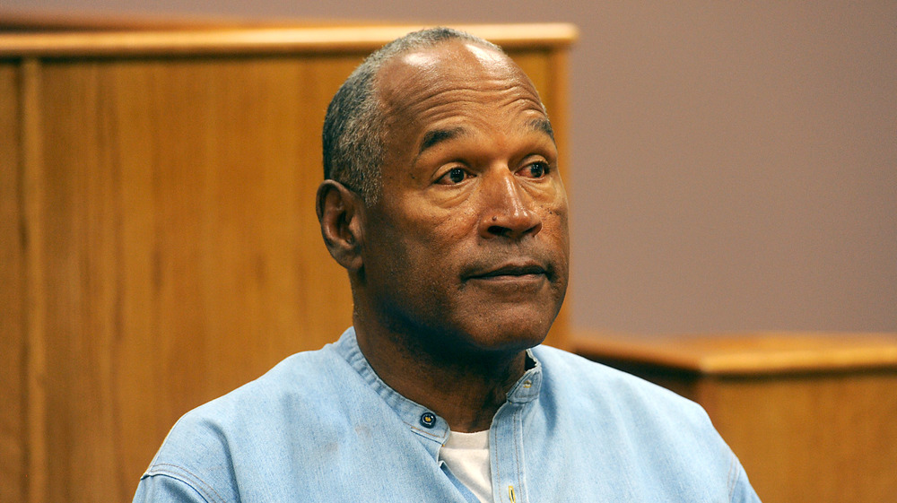 O.J. Simpson on the stand in court