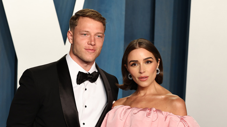 Christian McCaffrey and Olivia Culpo at Vanity Fair party