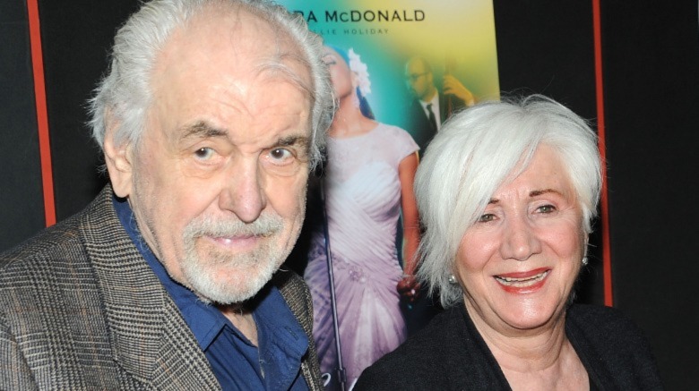 Louis Zorich (L) and Actress Olympia Dukakis attend "Lady Day At Emerson's Bar & Grill"  in 2014 