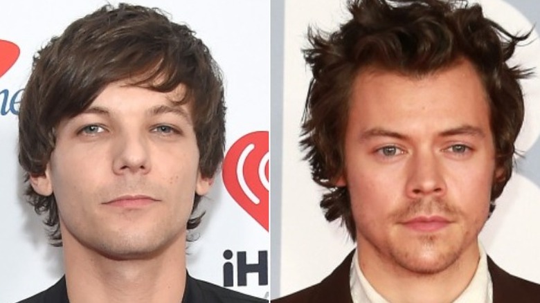 A composite image of Louis Tomlinson and Harry Styles